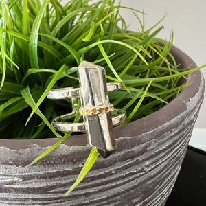 Stella & Dot Silver Rebel Ring - adjustable